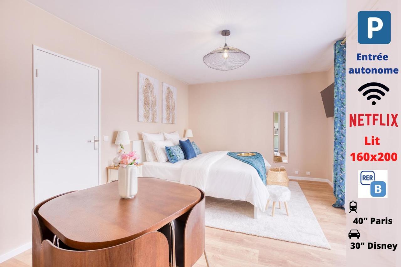 Studio Hotel - Lit King Size - Parking - Wifi - Proche Cdg Livry-Gargan Exterior foto